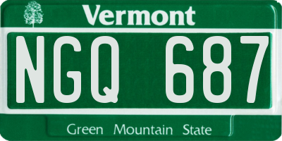 VT license plate NGQ687