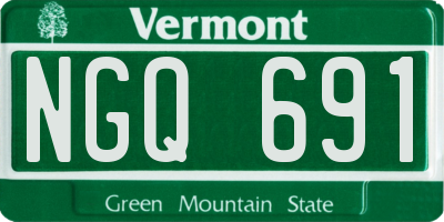 VT license plate NGQ691