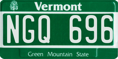 VT license plate NGQ696