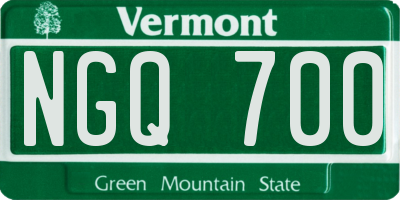 VT license plate NGQ700