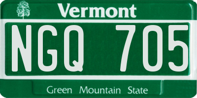 VT license plate NGQ705