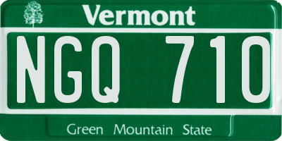 VT license plate NGQ710