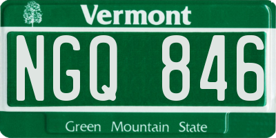 VT license plate NGQ846