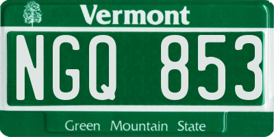 VT license plate NGQ853