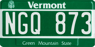 VT license plate NGQ873