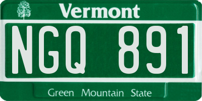VT license plate NGQ891
