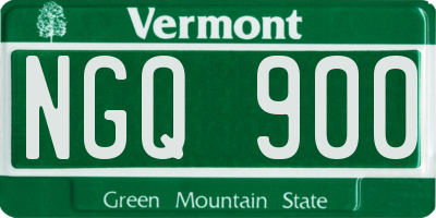 VT license plate NGQ900