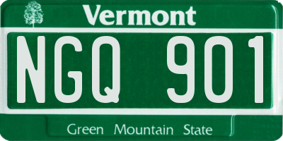 VT license plate NGQ901