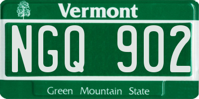 VT license plate NGQ902