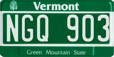 VT license plate NGQ903