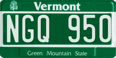 VT license plate NGQ950