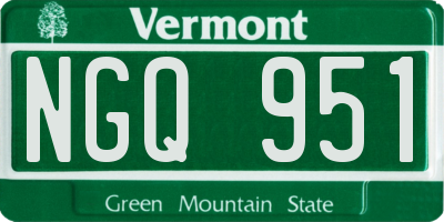 VT license plate NGQ951