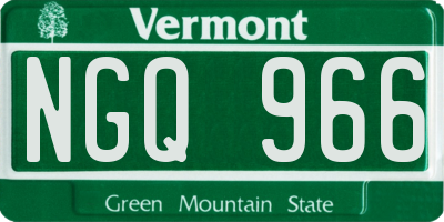VT license plate NGQ966