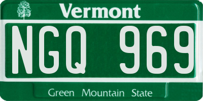 VT license plate NGQ969