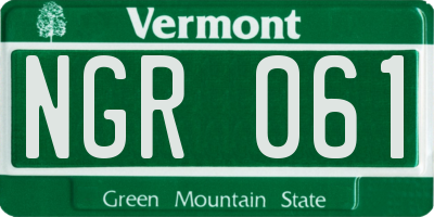 VT license plate NGR061