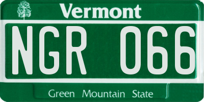 VT license plate NGR066