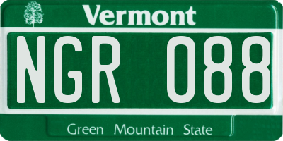 VT license plate NGR088