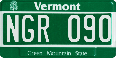 VT license plate NGR090