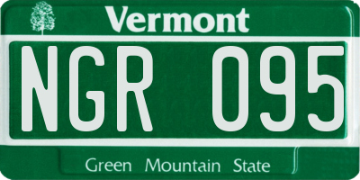 VT license plate NGR095