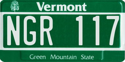 VT license plate NGR117