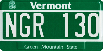 VT license plate NGR130