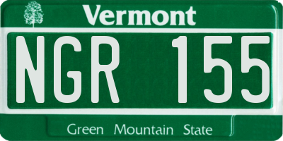 VT license plate NGR155