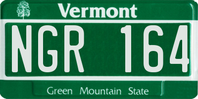 VT license plate NGR164