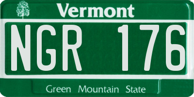 VT license plate NGR176