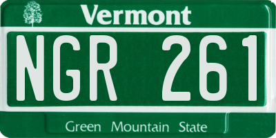 VT license plate NGR261