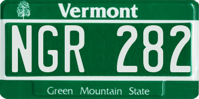 VT license plate NGR282