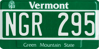 VT license plate NGR295