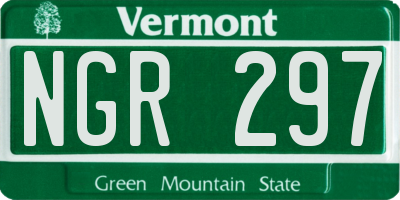 VT license plate NGR297