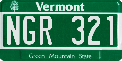 VT license plate NGR321