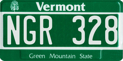 VT license plate NGR328