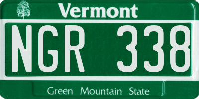VT license plate NGR338