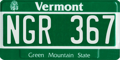 VT license plate NGR367