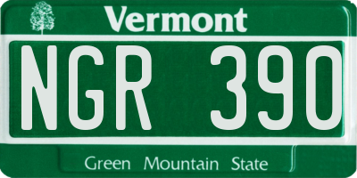 VT license plate NGR390