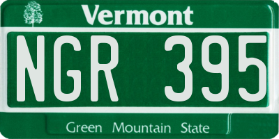 VT license plate NGR395