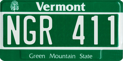 VT license plate NGR411