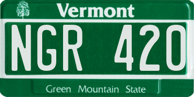 VT license plate NGR420
