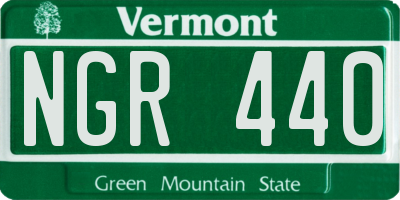 VT license plate NGR440