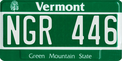 VT license plate NGR446