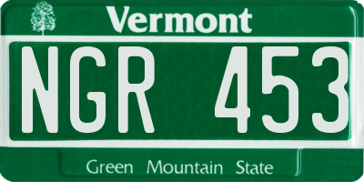 VT license plate NGR453
