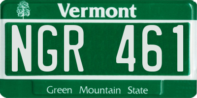 VT license plate NGR461