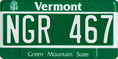 VT license plate NGR467