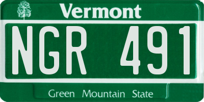 VT license plate NGR491