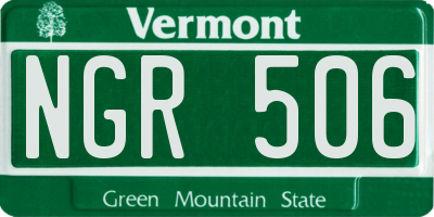 VT license plate NGR506