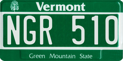 VT license plate NGR510