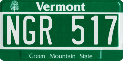 VT license plate NGR517