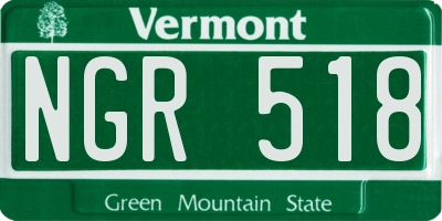 VT license plate NGR518